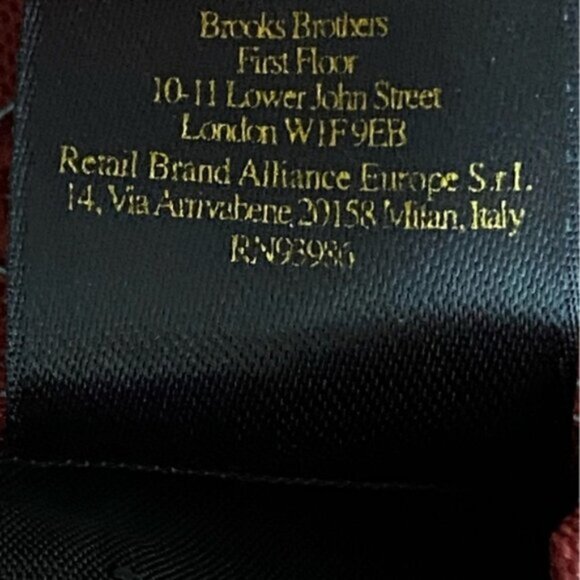 NWT Brooks Brothers Makers & Merchants Neck Tie 100% Italian Silk Paisley 3.5" - Picture 6 of 9